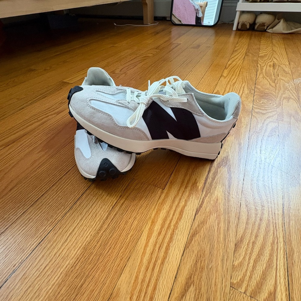 New Balance Beige and Black Athletic Shoes